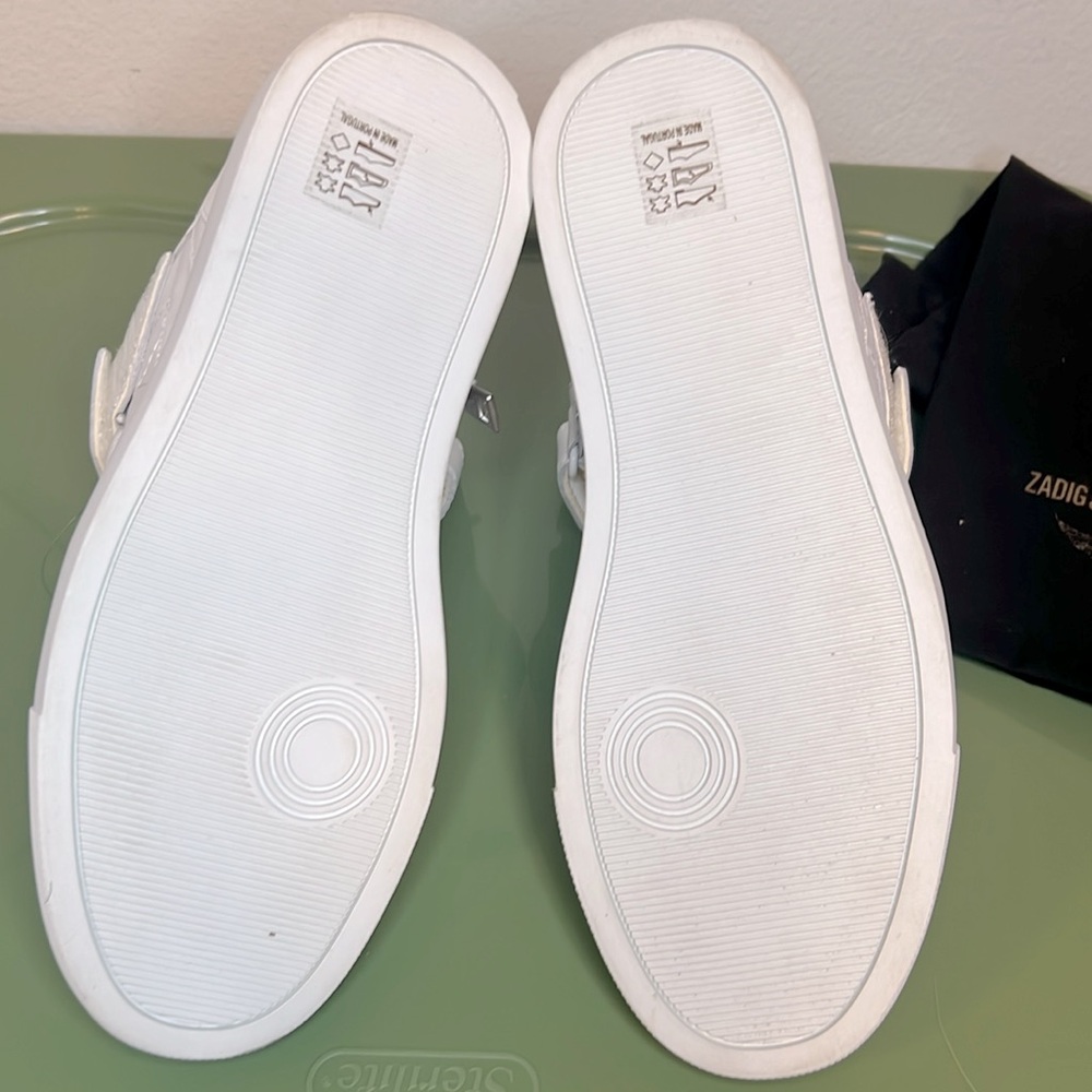Zadig and Voltaire Flash mid top smooth calfskin sneakers.  New in box size 37 - Picture 12 of 12